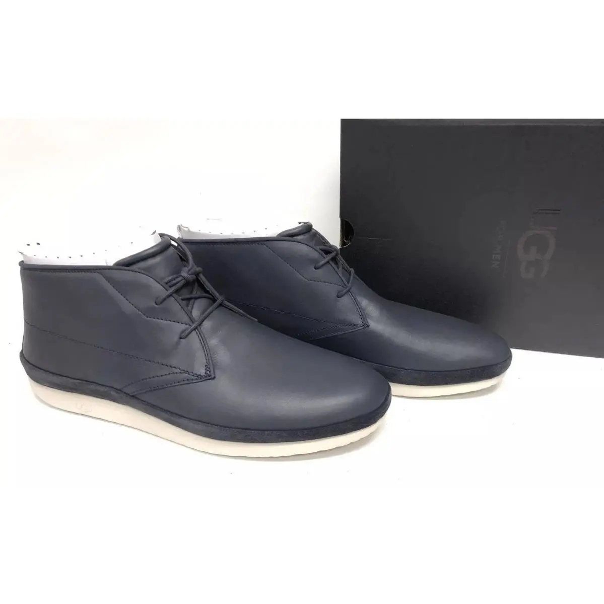 Ugg Men`s Cali Chukka Sneaker Navy Blue 1092175 Leather Sneakers Size 13