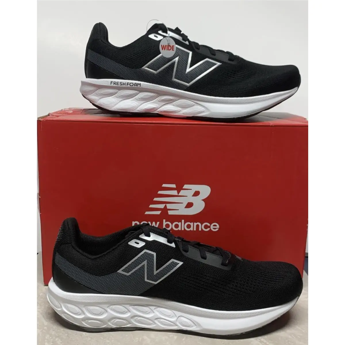New Balance Fresh Foam 520 v9 Shoes Black Grey Men`s Size 13 4E-Wide M520LK9