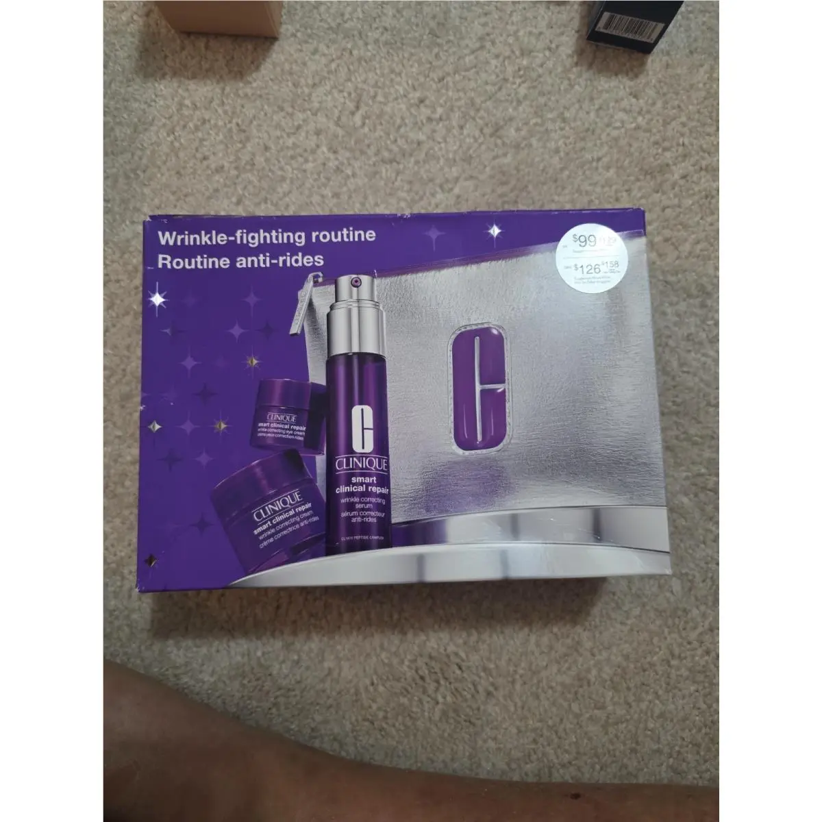 Clinique Wrinkle-fighting Routine Set with Drawbertson Cosmetic Bag