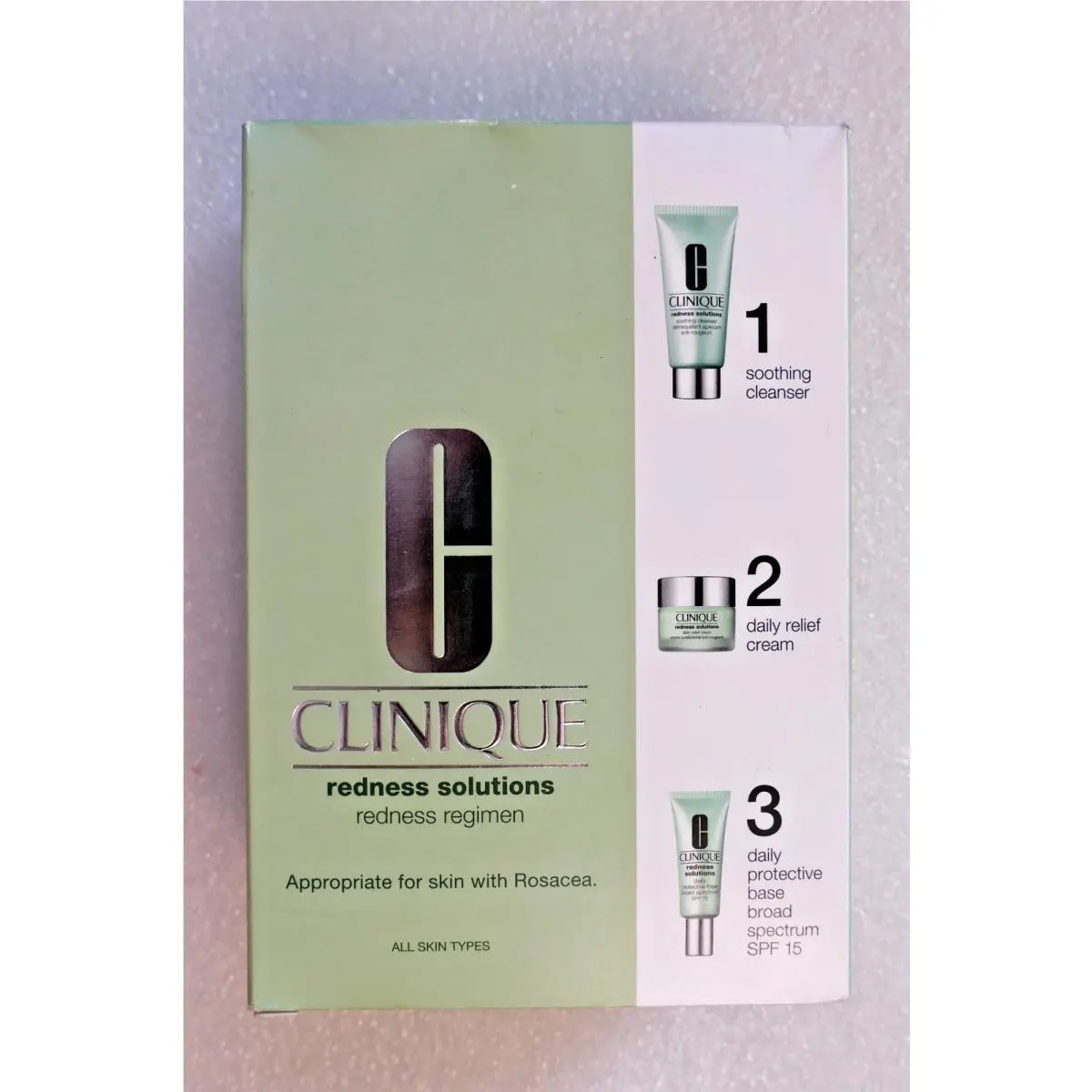Clinique Redness Reducer Solutions Regimen Cleanser Cream Base Spf 15