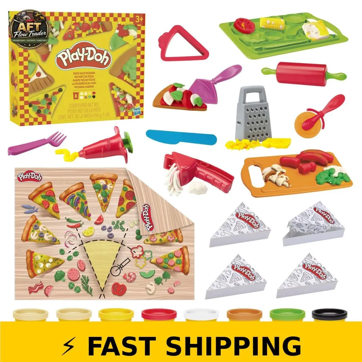 Play-doh Pizza Slice Playset - Fun Kitchen Toys For Kids 3+