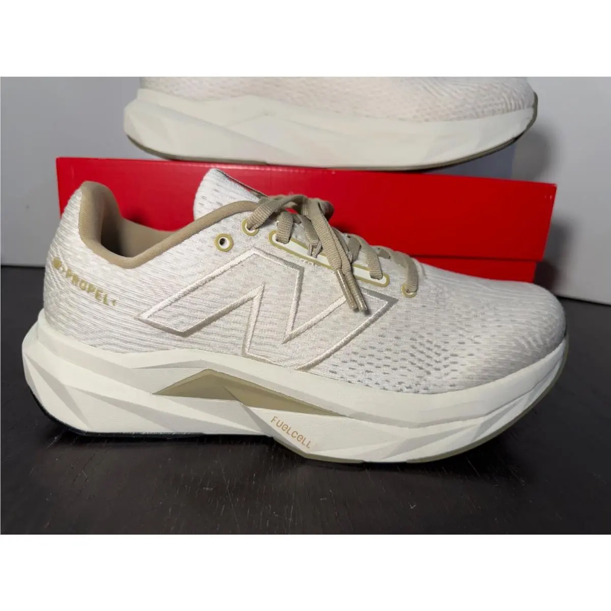 New Balance Fuelcell Propel v5 Running Shoes Linen/dark Stoneware M10/W 11.5
