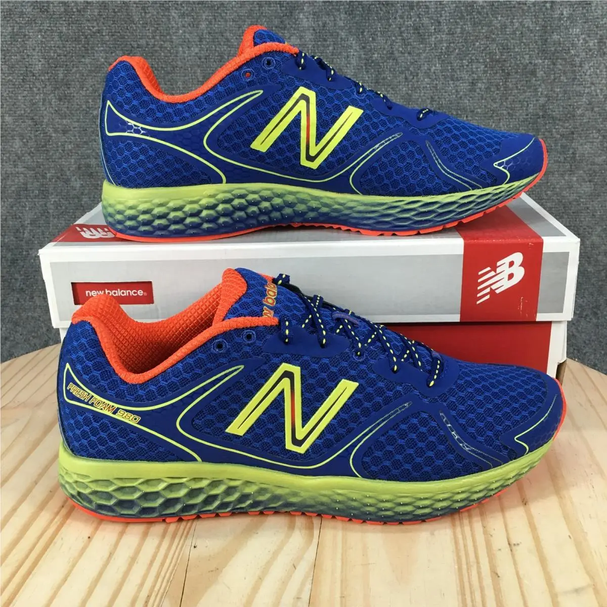 New Balance Fresh Foam 980 Shoes Mens 11.5 D Low Sneakers M980BY Blue Yellow New