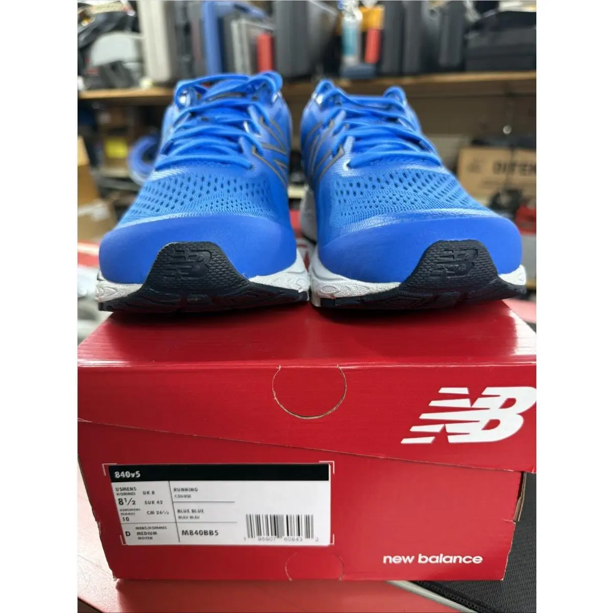 New Balance 840 v5 Running Shoes Men 8.5 Blue Mesh Comfort Sneakers