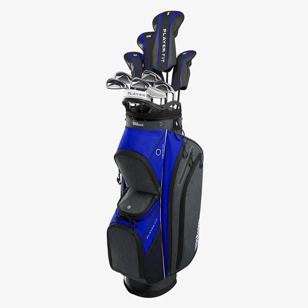 Wilson Playerfit Mens Set w/ Cart Bag Driver Steel Irons Putter Regular