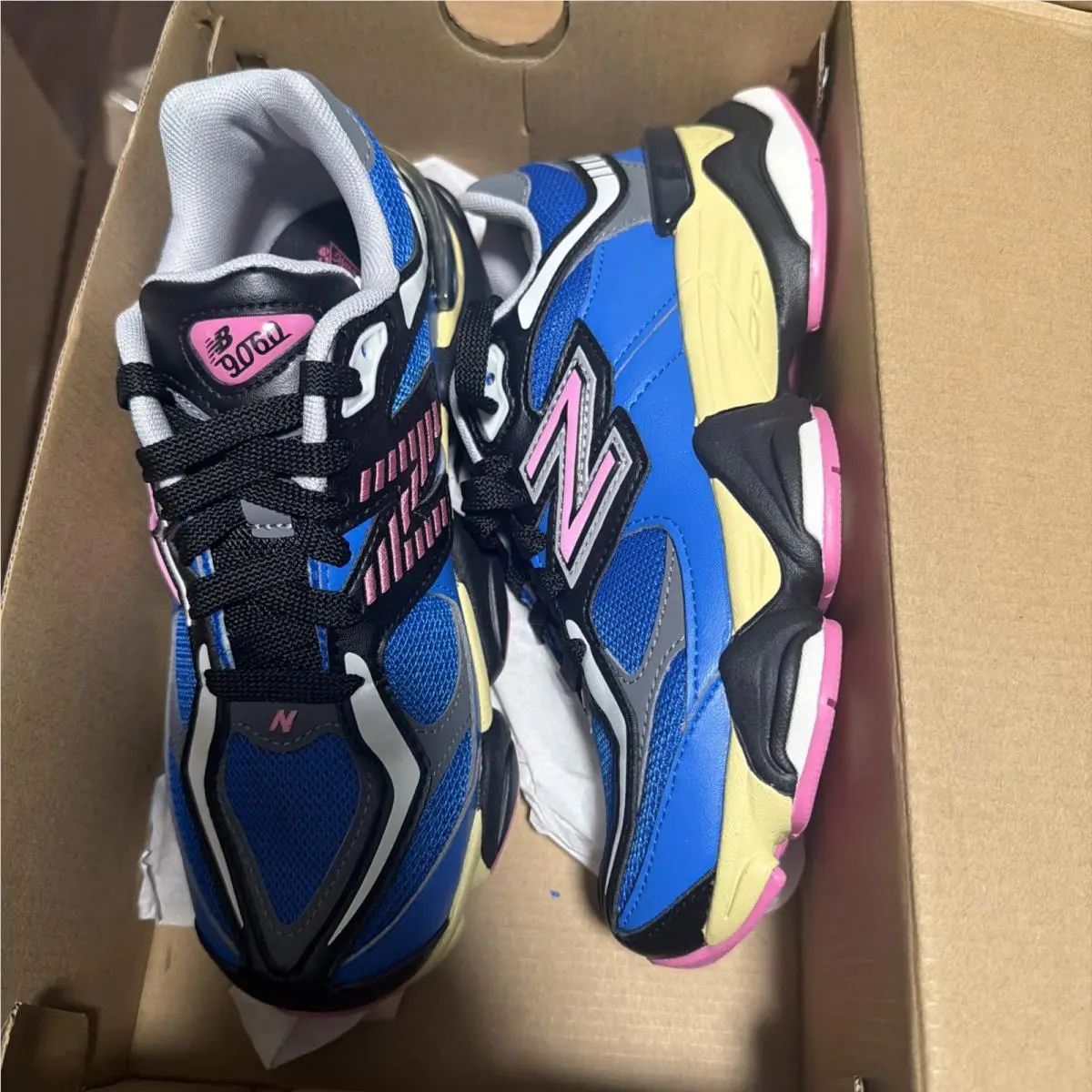 New Balance 9060 Blue Oasis Real Pink Black Shoes U9060BPO Men Size 5. Women 6.5