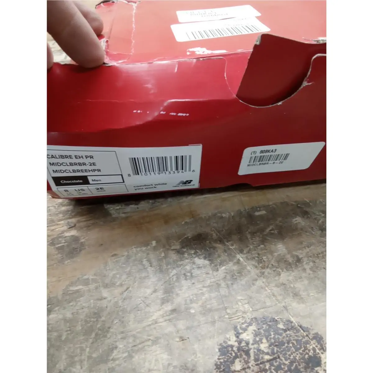 New Balance MIDCLBRBR-8-2E Men`s Composite Toe Athletic High-top Shoe Size 8