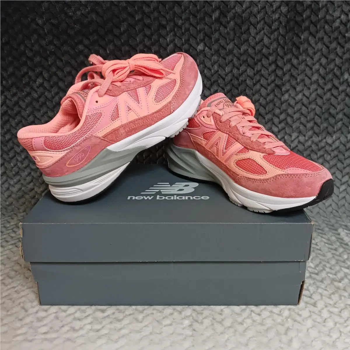 New Balance 990v6 Made In Usa Orange Purple Kid`s Running Shoes Sz 5 Women`s 6.5