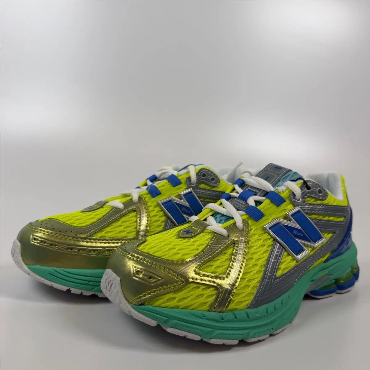 New Balance 1906R Kids Green Blue Yellow Running Shoes G19064IK Size 5.5Y