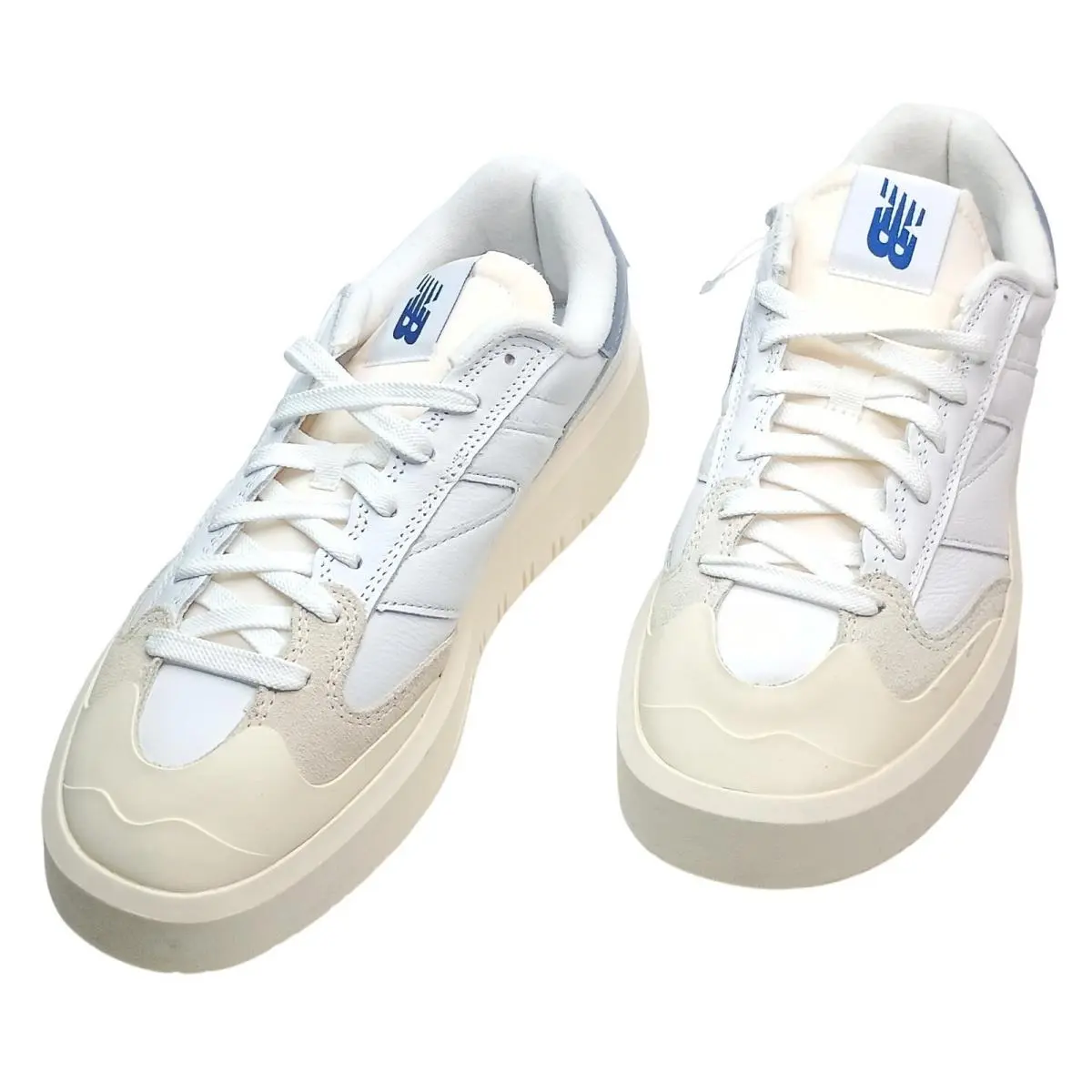 New Balance CT302OA Mens 9.5 White Blue Platform Chunky Sneakers Low Top New