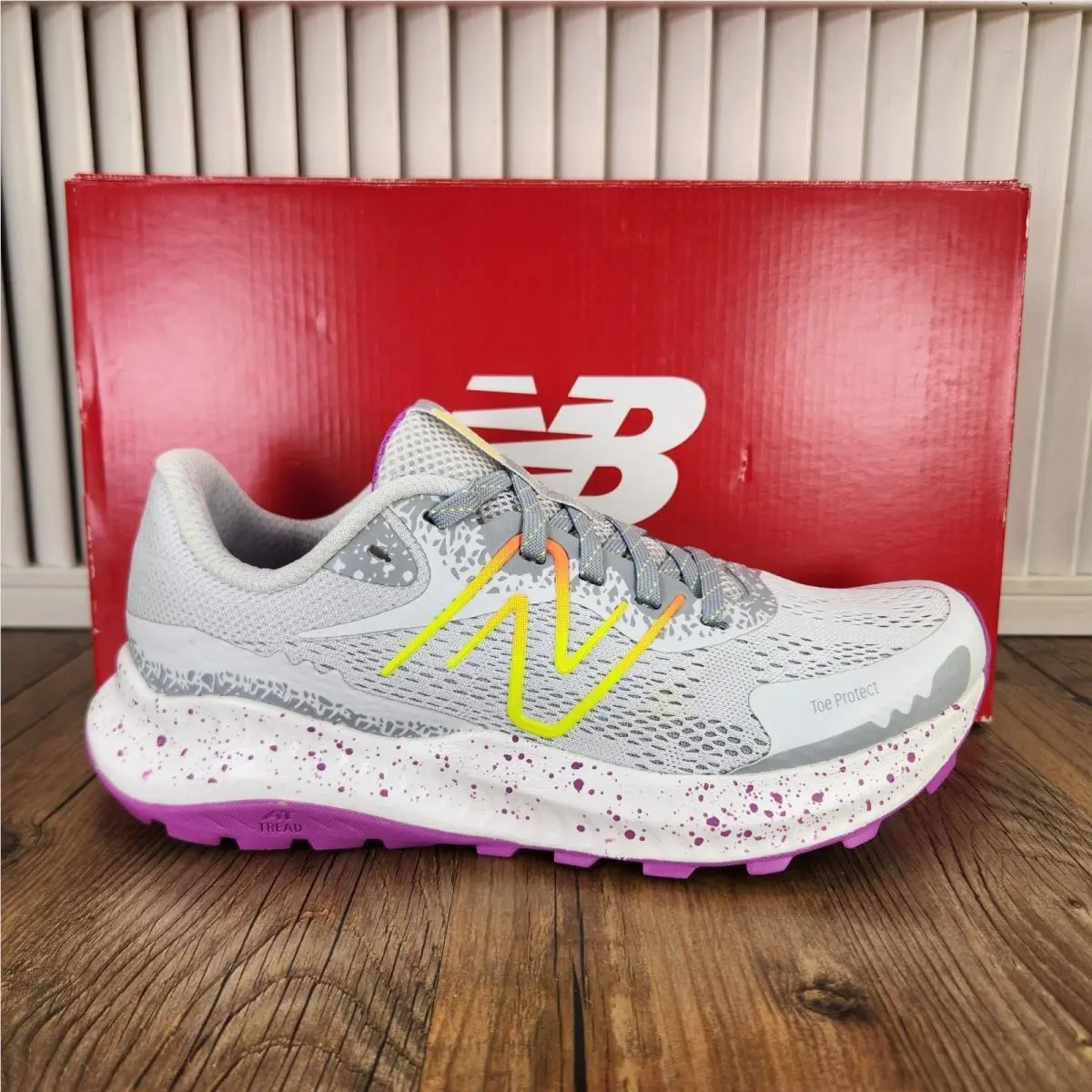New Balance Dynasoft Nitrel v5 Womens 6.5 Grey Pink Trail Running Shoes WTNTROB5