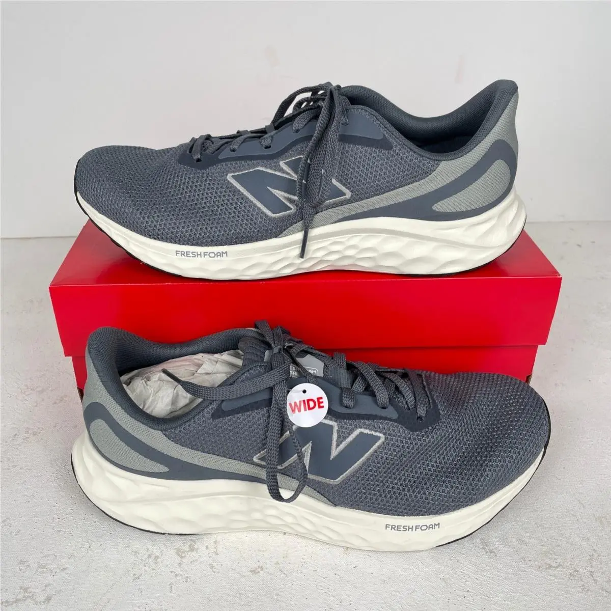 New Balance Fresh Foam Arishi v4 Running Shoes Mens 11.5 4E Wide Grey MARIS1CW