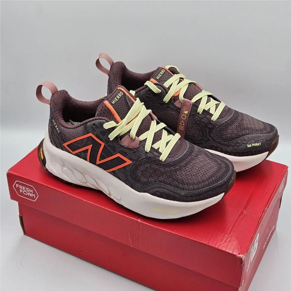New Balance Fresh Foam X Hierro V8 Gulf Red Womens 5 Wide Running WTHIERP8