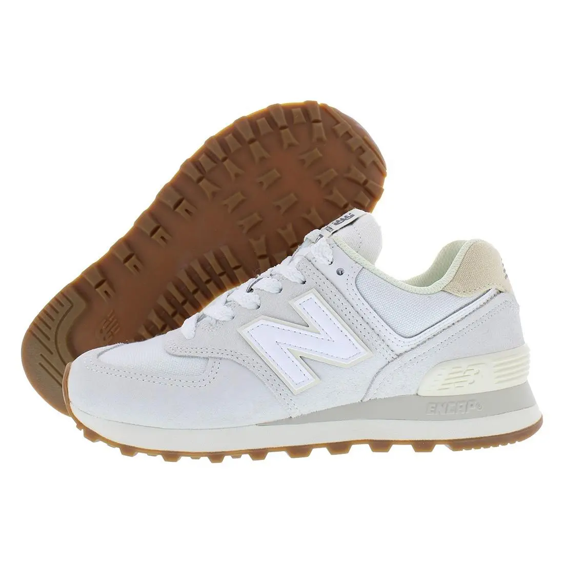 New Balance 574 Womens Shoes Size 6 Color: Grey/white