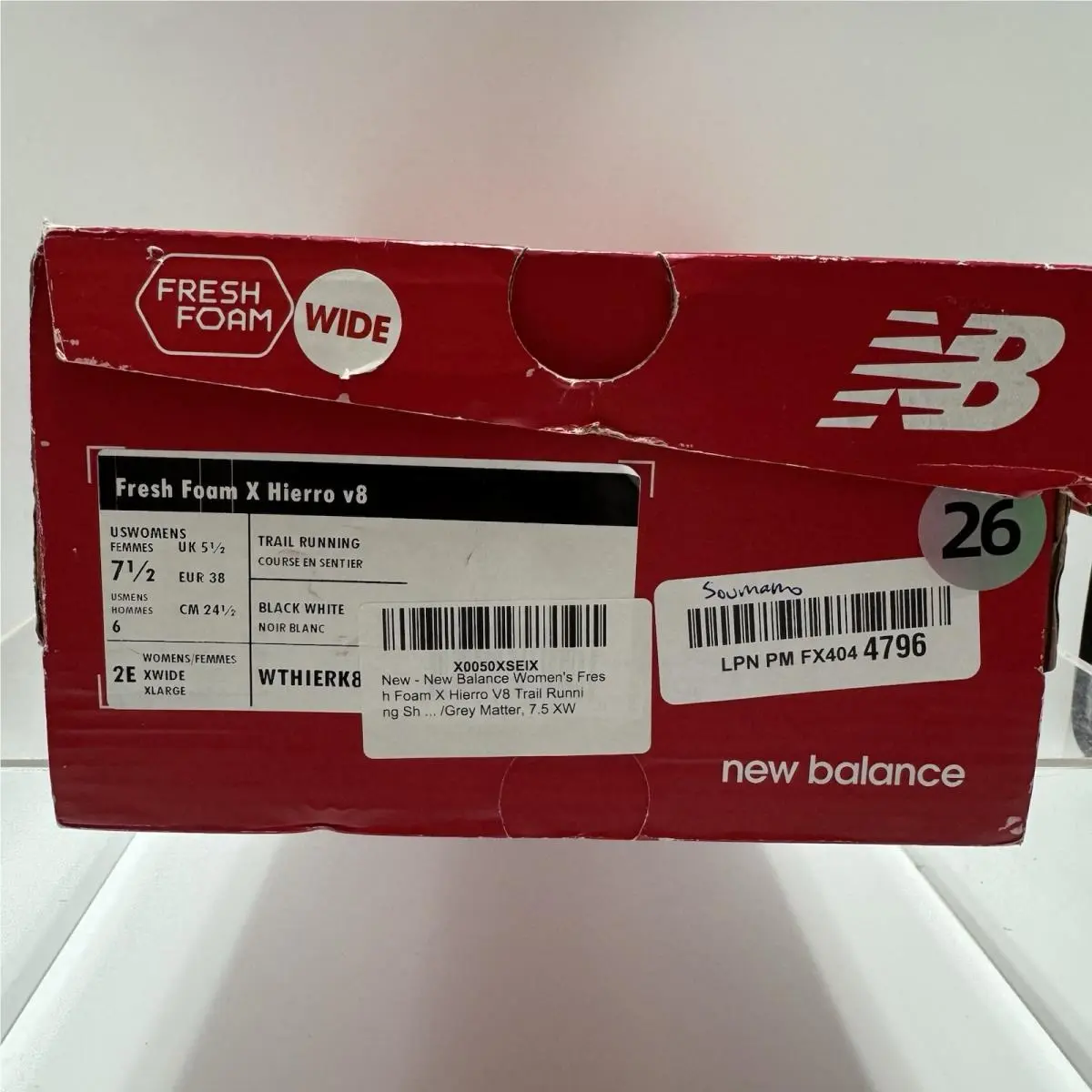 New Balance shoes - New Balance Fresh Foam Hierro - WTHIERK8 - Black 8