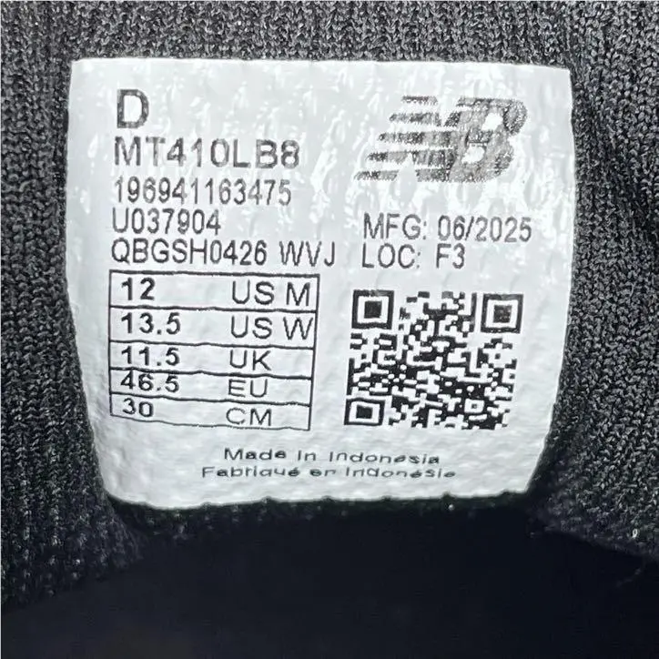 New Balance shoes - MT410LB8 - MT410LB8 - Black (UPC: 196941163475) 6