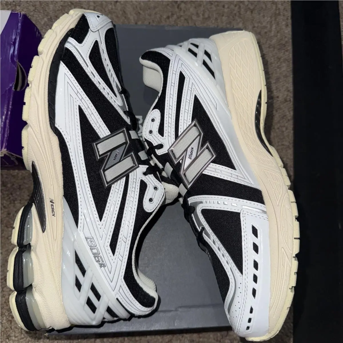 Size 13 - New Balance 1906R White Black