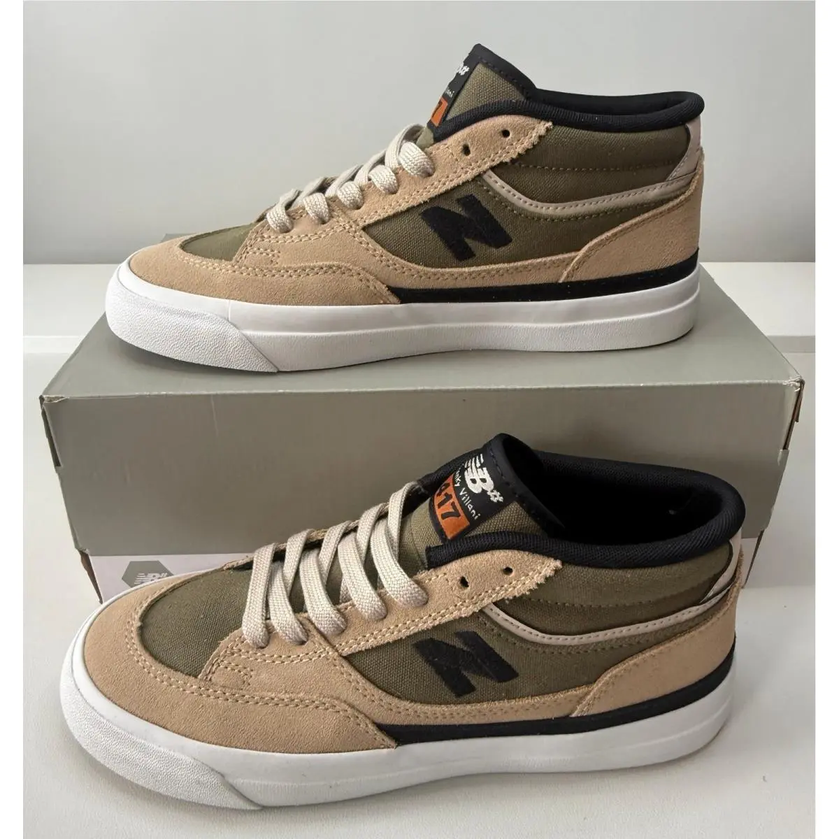 New Balance Numeric 417 Franky Villani Tan Olive Green NM417FFU Mid Sneakers M 7