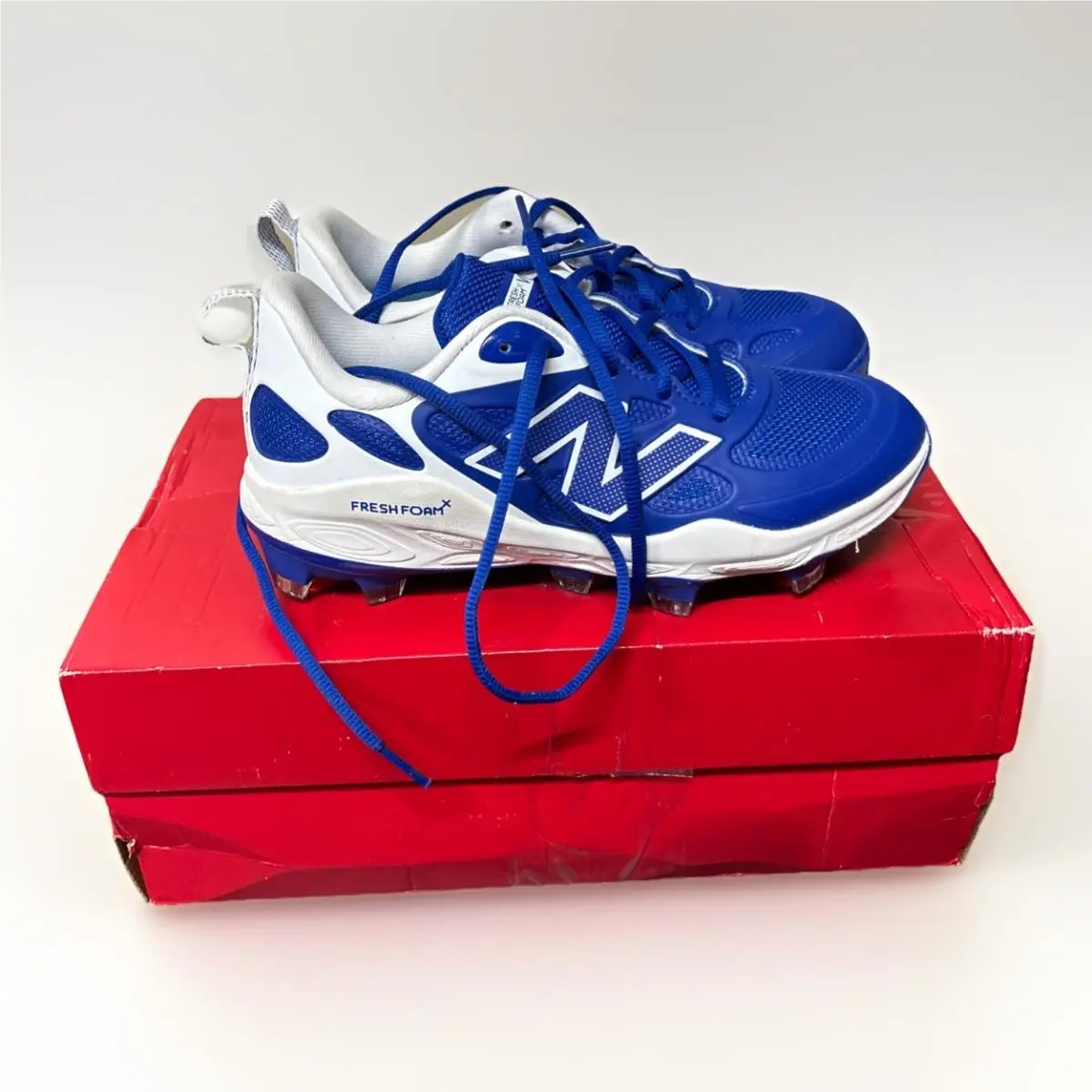 New Balance Womens Fresh Foam X Velo v4 Molded Blue /white SPVELON4 Size 5.5 M