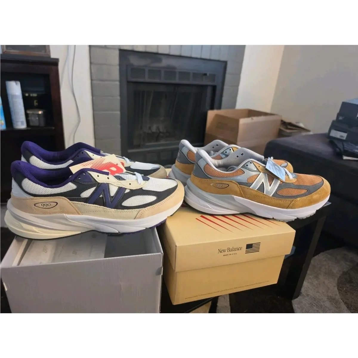 Sz 10.5 New Balance Grey Gold 998 /990 2 Pair Made in Usa Lifestyle Shoes