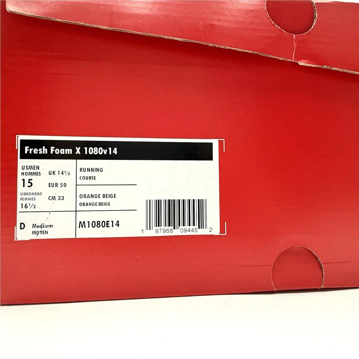 New Balance shoes - New Balance Fresh Foam 1080 - M1080E14 - Orange, Manufacturer: Clementine/Angora/Black Cement (UPC: 197968094452) 5