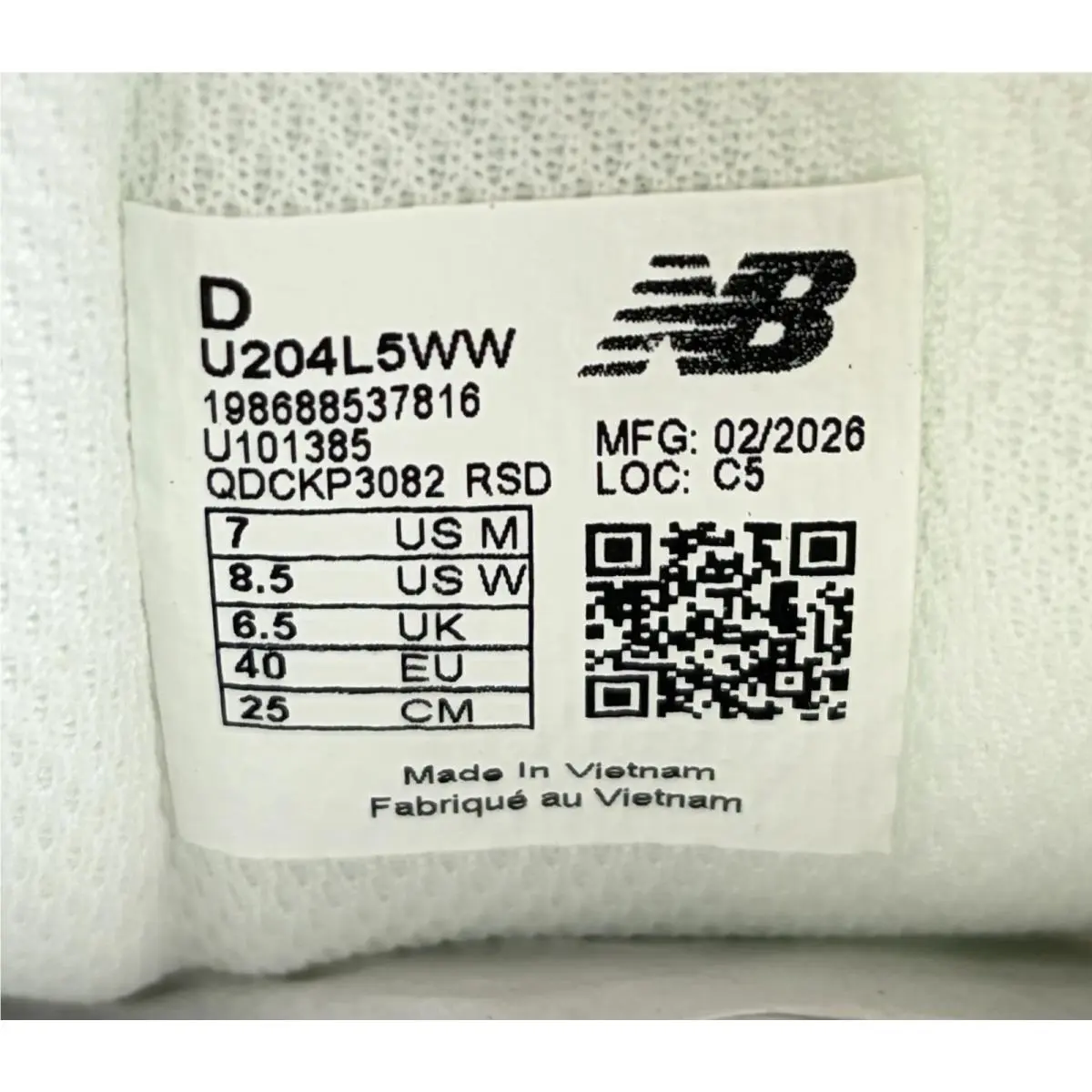 New Balance shoes - New Balance 204L - U204L5WW - White/Pink (UPC: 198688537816) 7