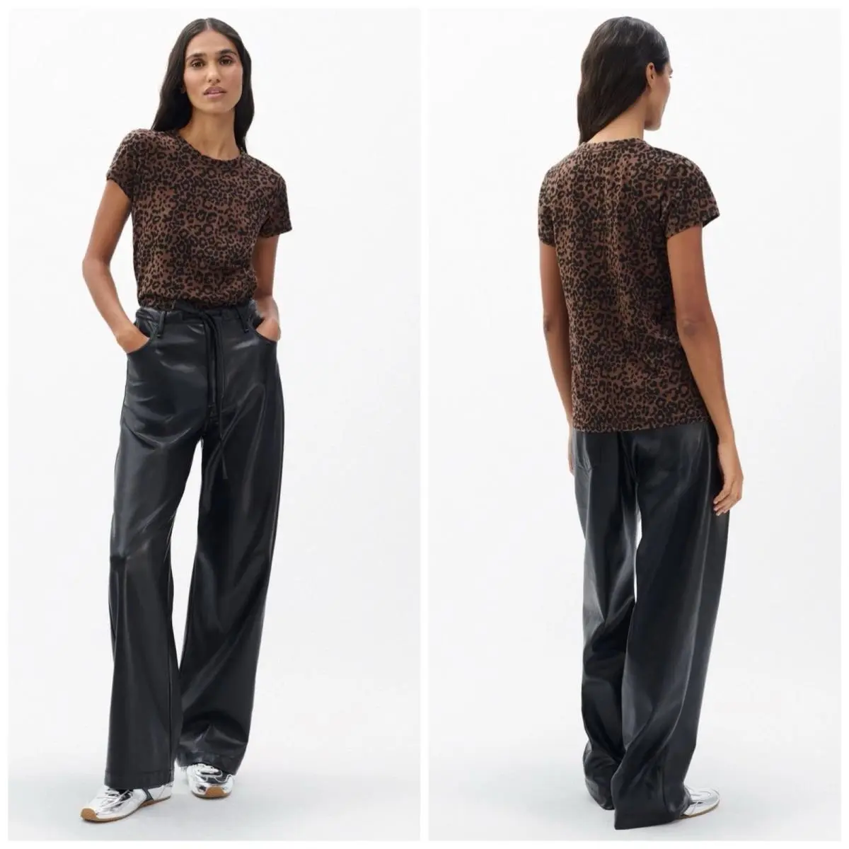 Rag Bone All Over Leopard Tee In Brown Size: XS