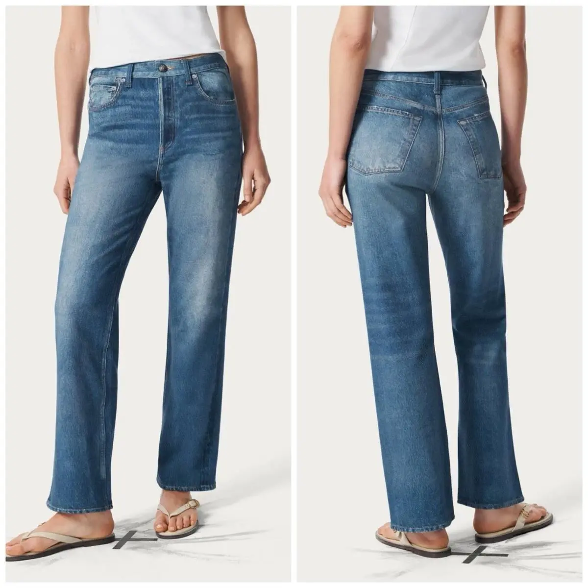 Rag Bone Miramar Shea High Rise Ankle Straight In Cosmo Size: 27