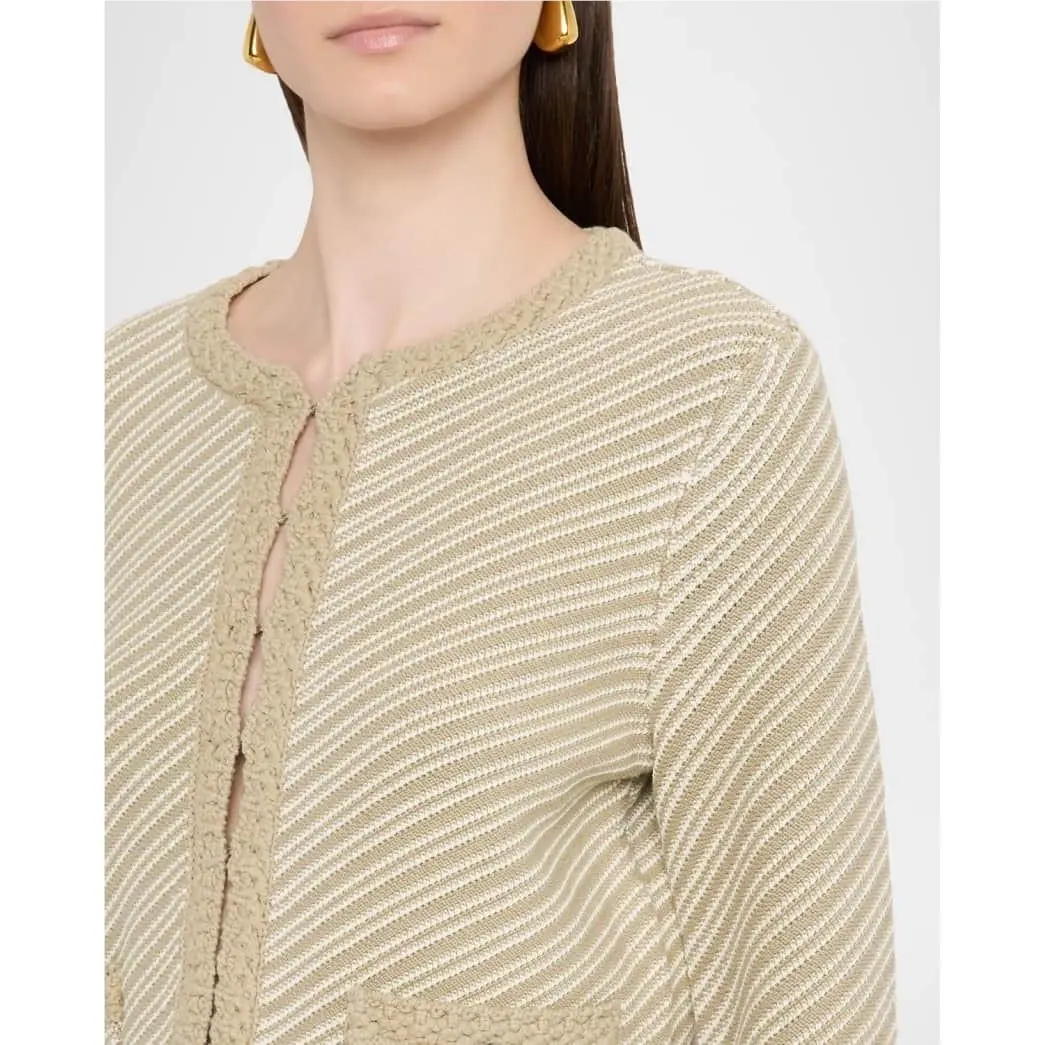 Rag Bone L Large Blaire Cardigan Jacket Eucalyptus Textured Knit Pocket Blazer