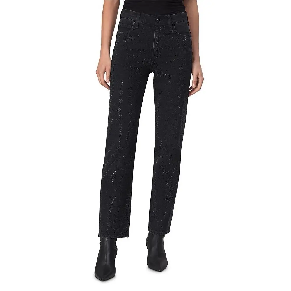 Rag Bone Harlow Mid Rise Ankle Straight In Sirin with Jewels Size:27