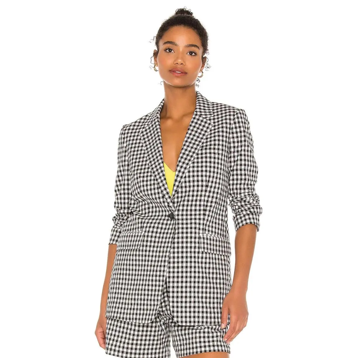 Rag Bone Ames Blazer in Black White Gingham Seersucker Jacket 6