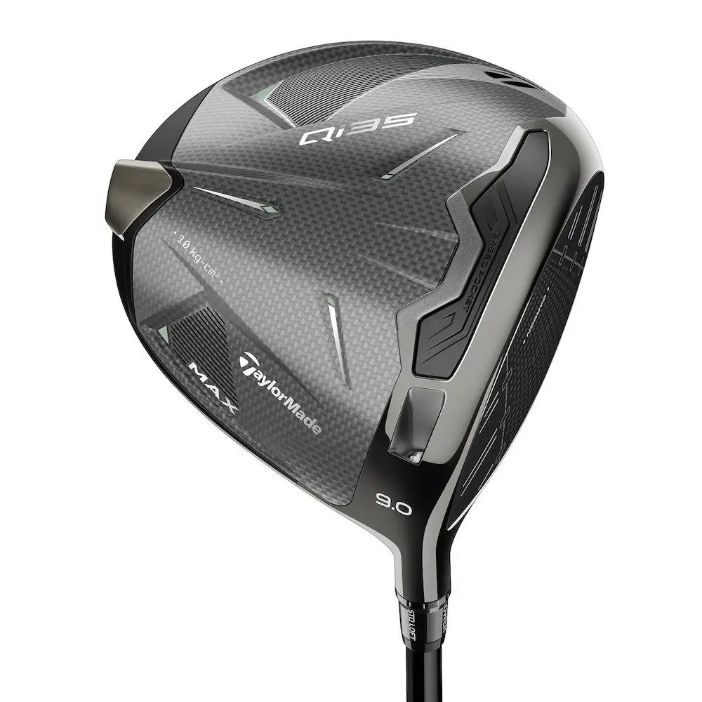 Taylormade Golf LH Qi35 Driver Max 9 Regular Flex Fuji Airspeeder Left