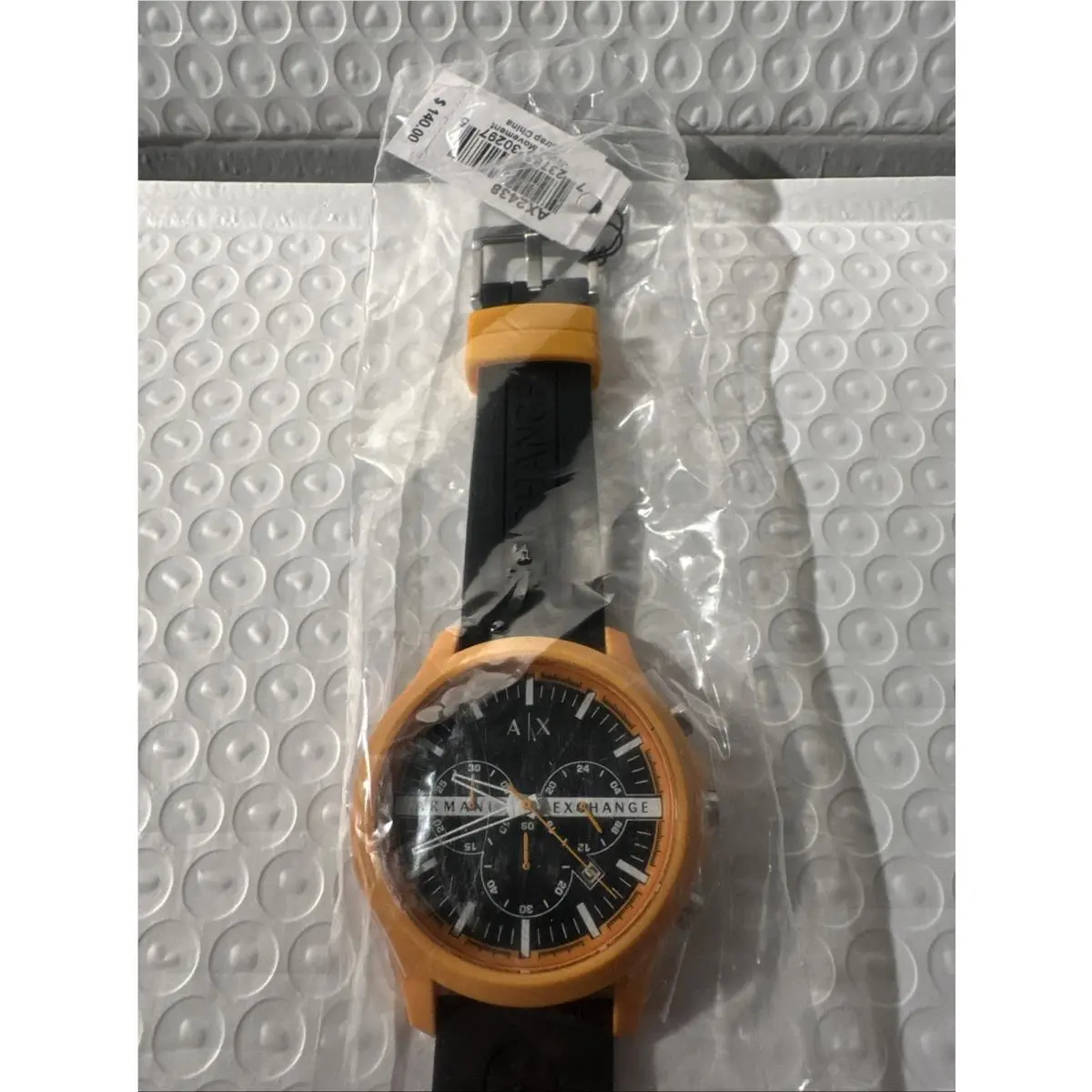 A X Armani Exchange AX Men`s Chronograph Orange AX2438 Silicone