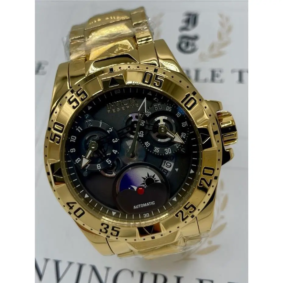 Invicta Reserve Excursion Automatic Men`s Watch - 49.5mm Gold 47571