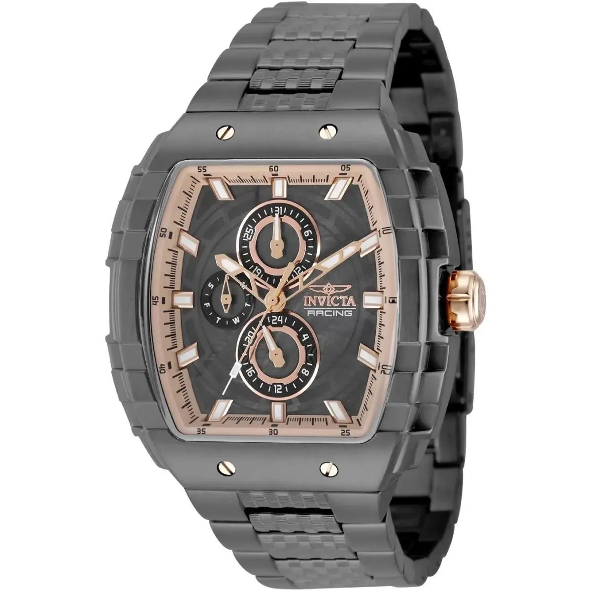 Invicta 50239 Quartz Watch Black Dial Stainless Steel 47mm Men - Dial: Black, Band: Gunmetal
