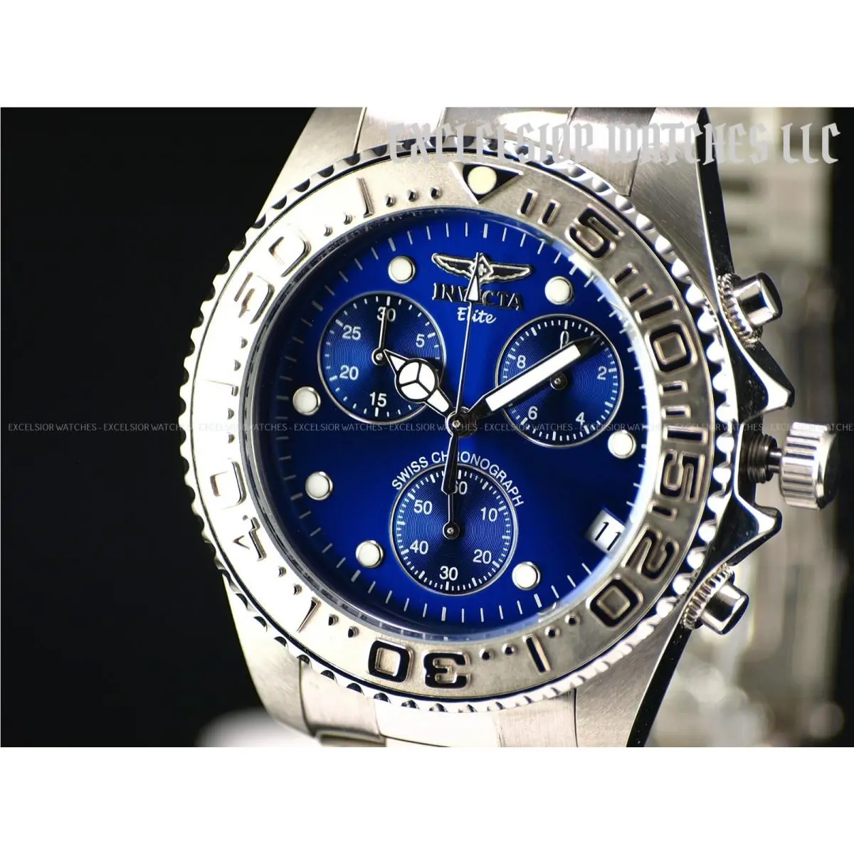 Nos Invicta Elite Pro Diver Men`s 9821 Swiss Eta Chronograph SS Watch