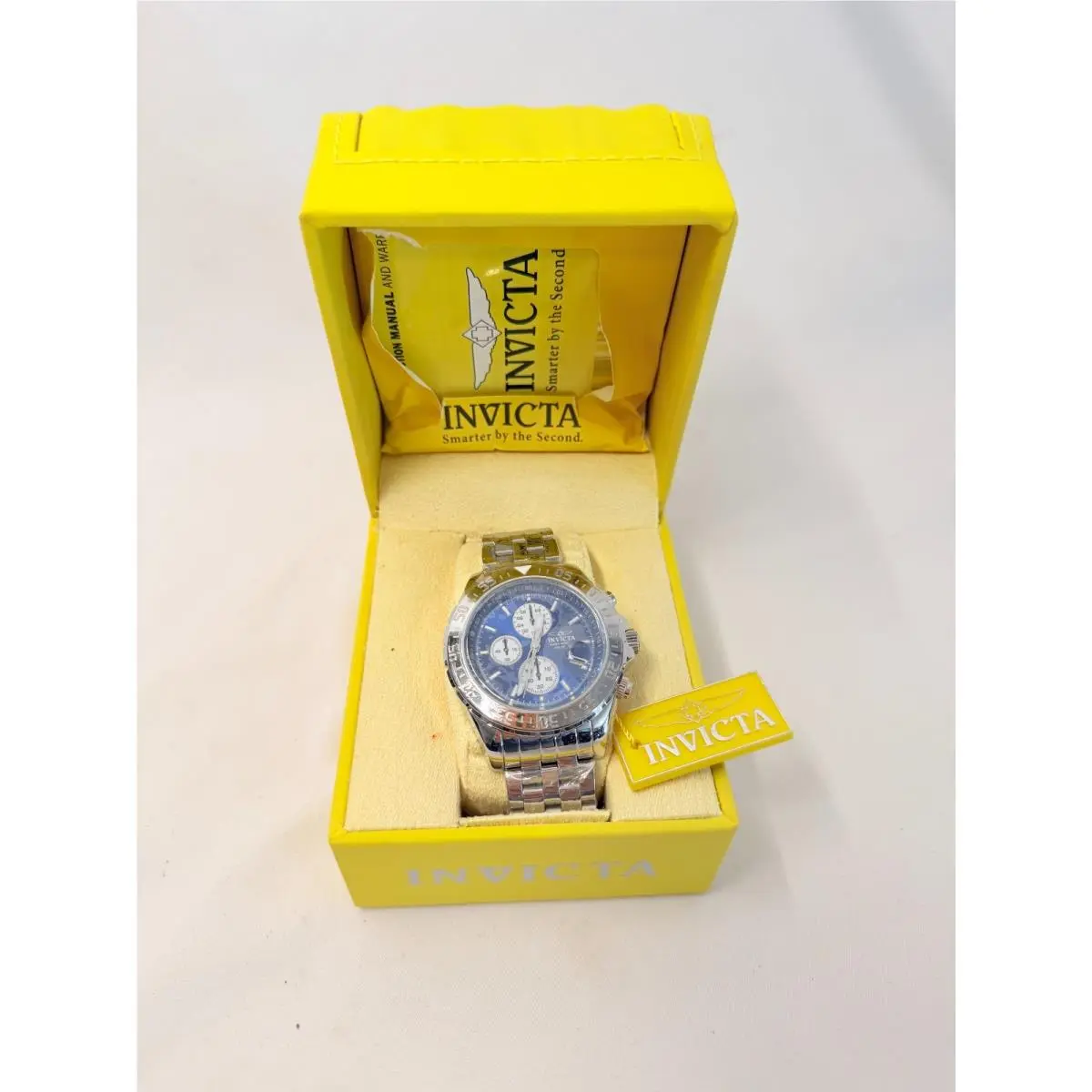 Invicta Flame Fusion Aviator Chronograph Quartz Stainless Steel Watch W/box