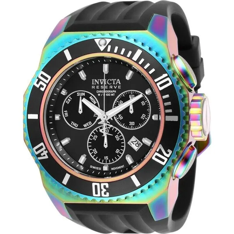 Invicta Reserve Russian Diver Men`s 52mm Iridescent Chronograph Watch 25734