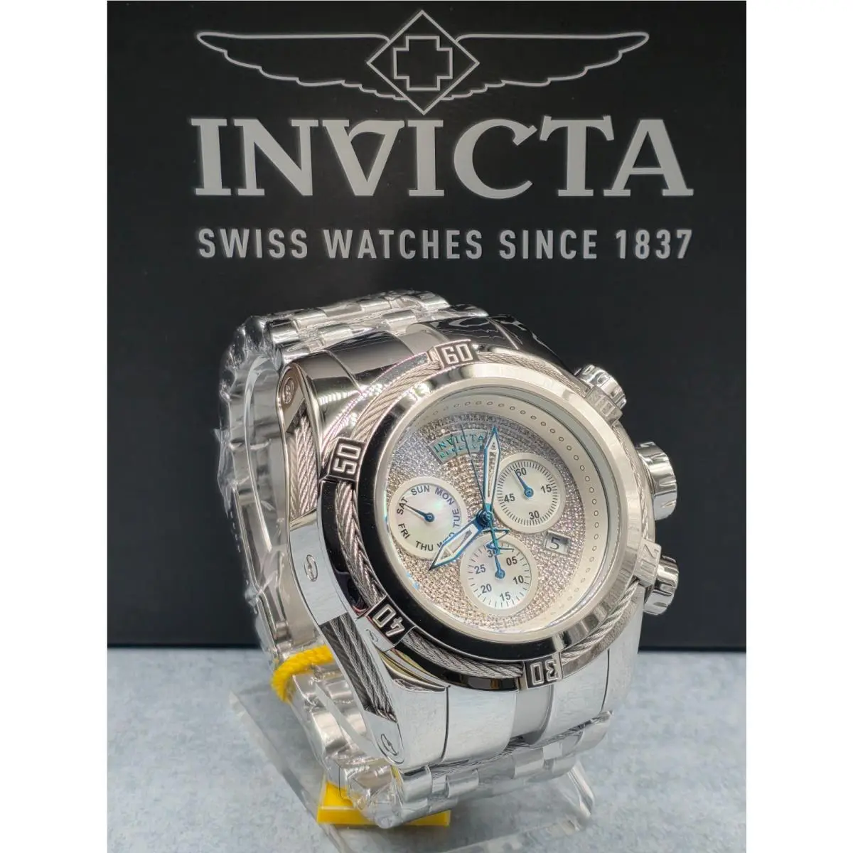 Invicta Reserve Bolt Zues 53mm Swiss Movement 1.02 Ctw Natural Diamond Men Watch