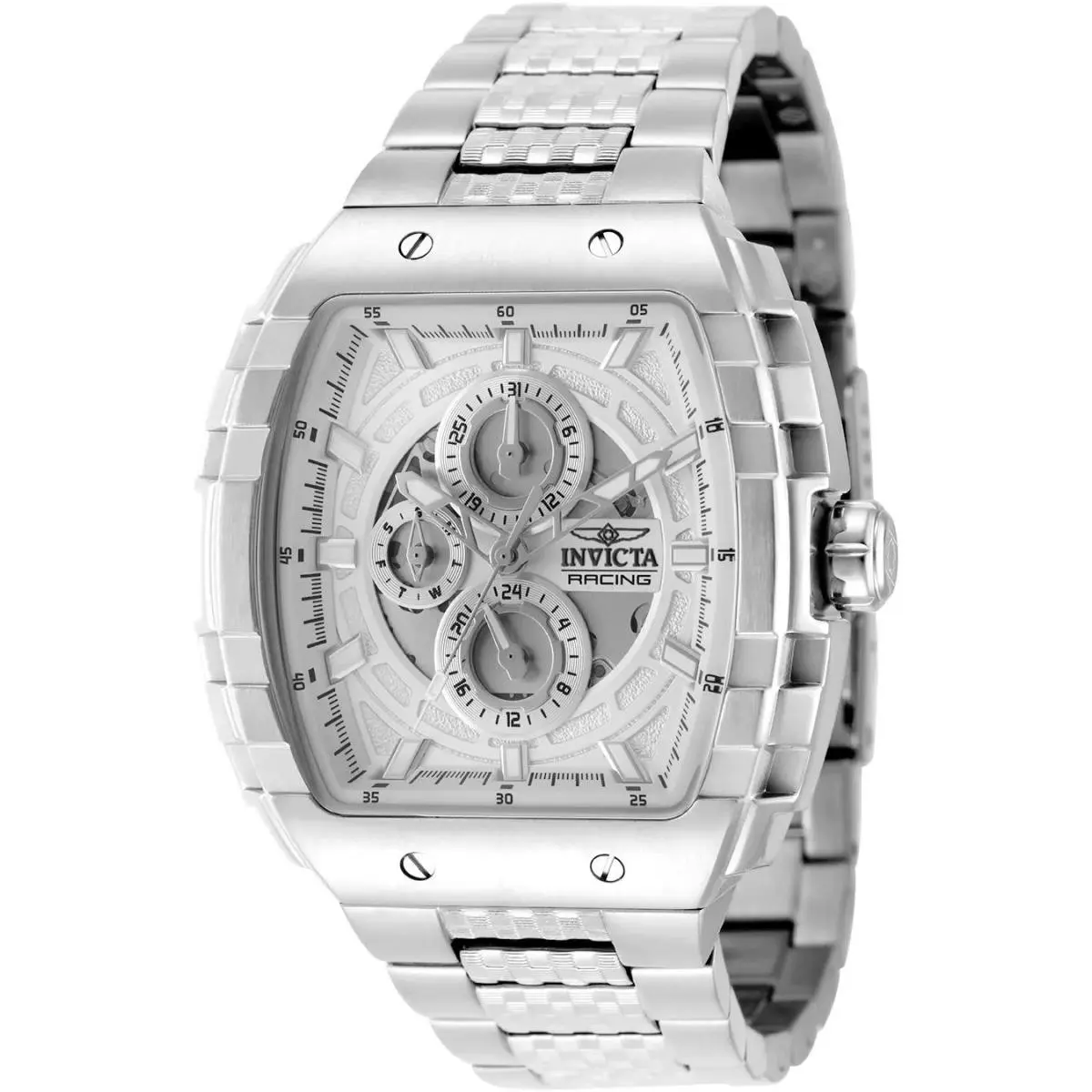 Invicta 50238 Quartz Watch Silver Dial Stainless Steel 47mm Men
