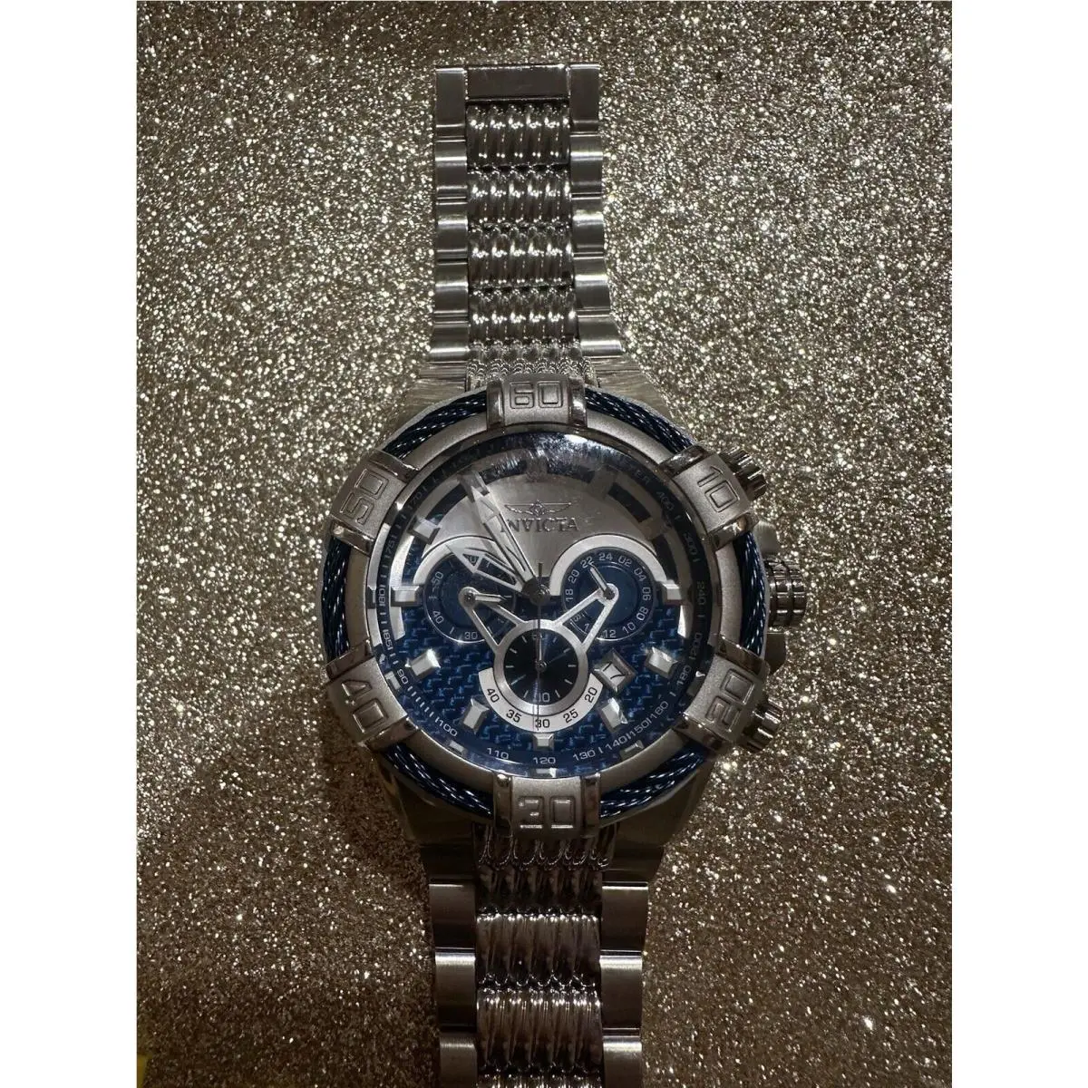 Invicta Bolt Chronograph Tritnite Flame Fusion Crystal Watch