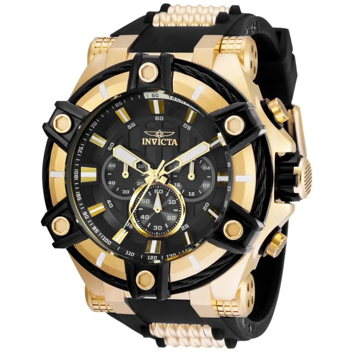 Invicta Bolt Surge Men`s Watch - 52mm Gold Black 35548