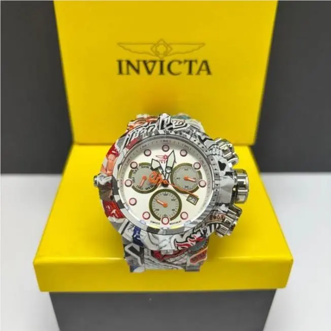 Invicta Subaqua Graffiti Steel Hydroplated Bracelet Swiss Mvt Watch NLG057653