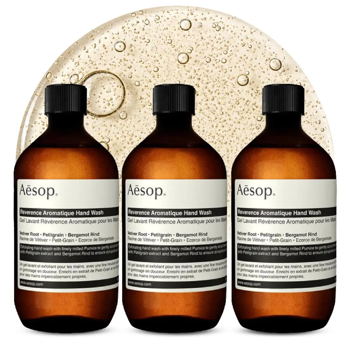 Hand Wash Refill Botanical Extracts Pumice 16.9 oz Pack of 3  Led Reverence by Aesop