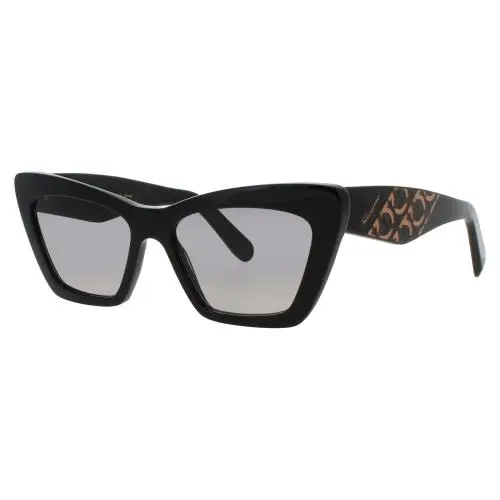 SF SF1081S 001 Sunglasses Black Frame Grey Lenses 55 mm by Salvatore Ferragamo