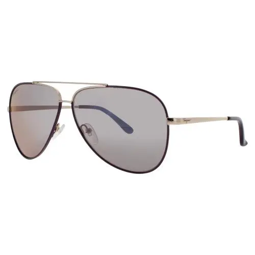 SF SF131S 736 Sunglasses Gold Frame Grey Gradient Lens 60 mm by Salvatore Ferragamo