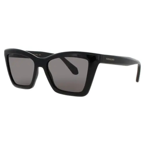 SF SF2039SE 001 Sunglasses Black Frame Smoke Lenses 53 mm by Salvatore Ferragamo