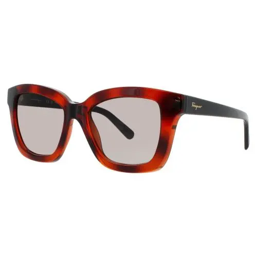 Salvatore Ferragamo SF SF955S 214 Sunglasses Tortoise Frame Brown Lenses 53 mm