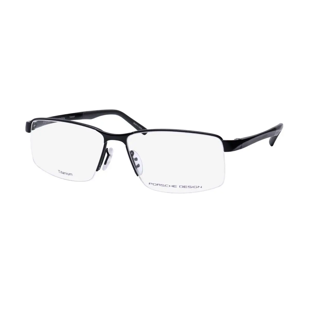 Design P8274 Eyewear Japan Titanium Black Rectangular Half-rim by Porsche