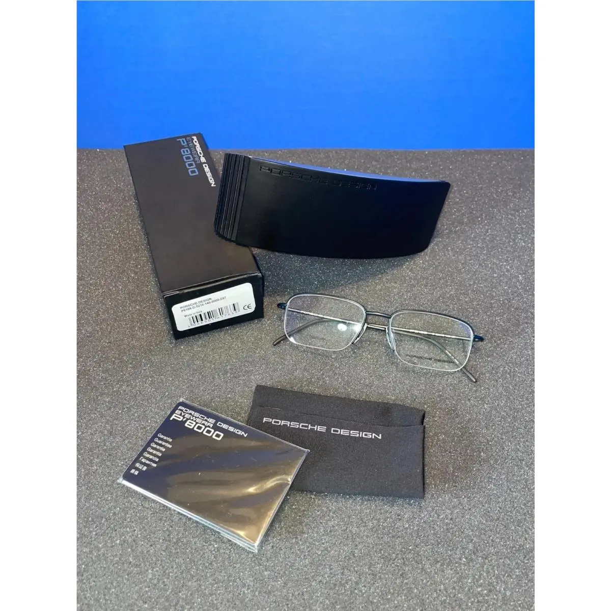 Design P`8571 A Black Rectangular Sunglasses 63MM by Porsche